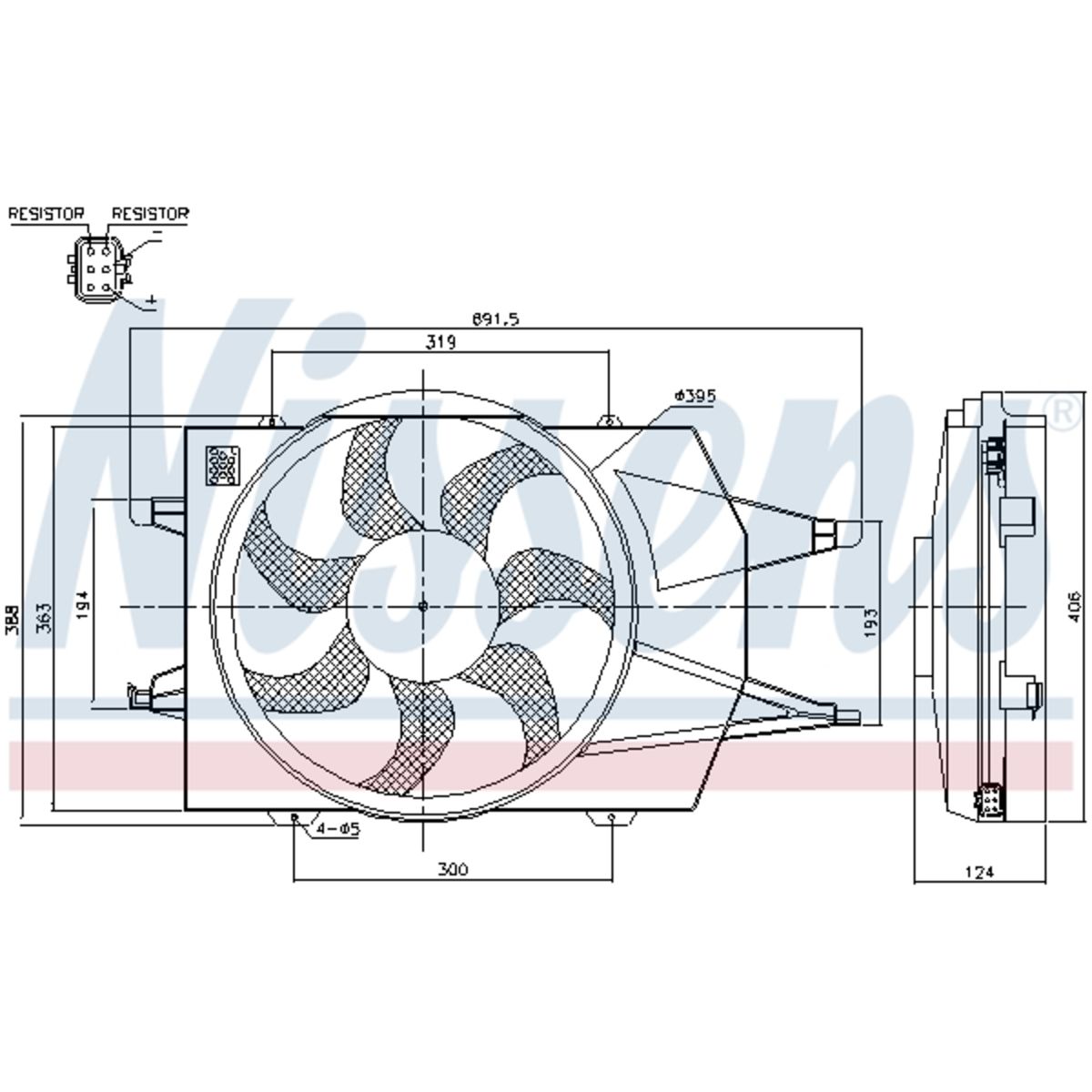 Nissens Koelventilatorwiel, motorkoeling  85342