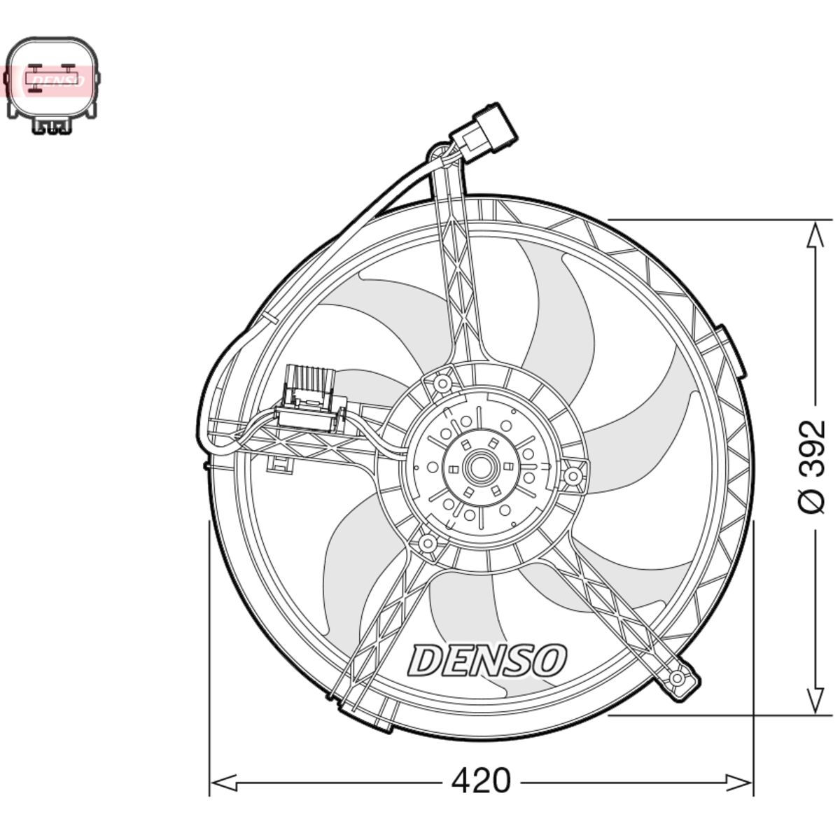 Denso Koelventilatorwiel, motorkoeling  DER05009