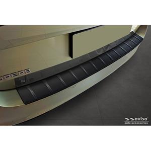 Skoda Matzwart RVS Achterbumperprotector passend voor  Superb IV Combi 2023- 'Ribs'