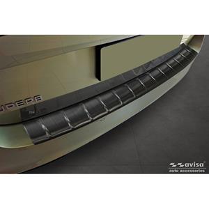 Skoda Zwart RVS Achterbumperprotector passend voor  Superb IV Combi 2023- 'Ribs'