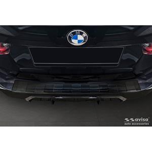 Bmw Echt 3D Carbon Achterbumperprotector voor  3 Touring (G21) Facelift 2022- 'Ribs'