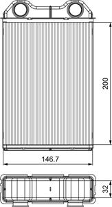 Chrysler Kachelradiateur, interieurverwarming