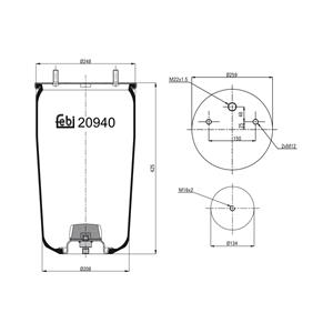 Febi Veerbalg, luchtvering  BILSTEIN 20940