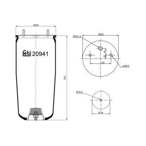 febibilstein FEBI BILSTEIN Federbalg, Luftfederung 20941 0542940030,0542942570,MLF7047 MLF8047