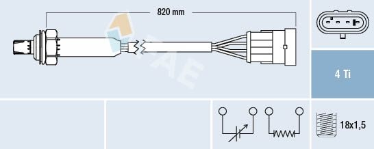 FAE Lambdasonde OPEL,VAUXHALL 77184 90536393,855313,855330 Regelsonde,Lambda Sensor 855343,90411959,90528253