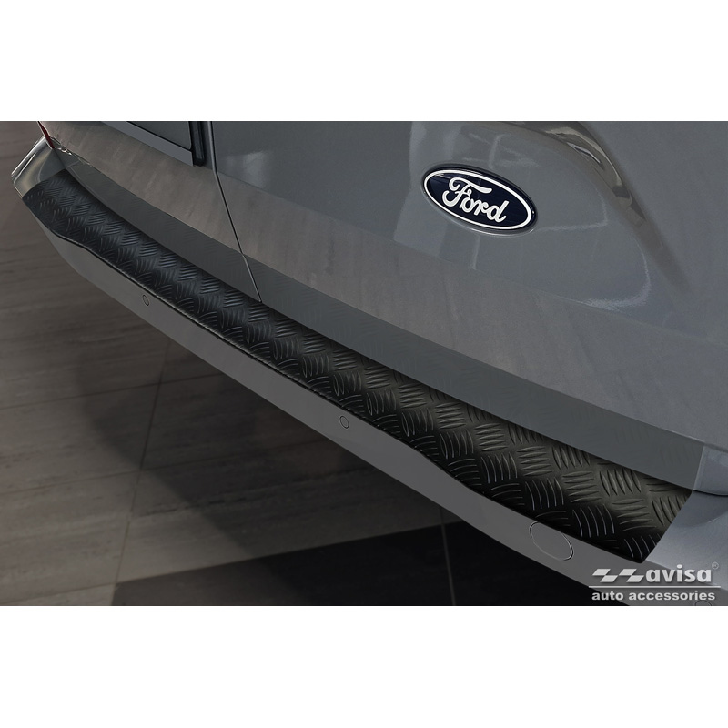 Ford Matzwart Aluminium Achterbumperprotector passend voor  Transit Custom II (V710) 2023-