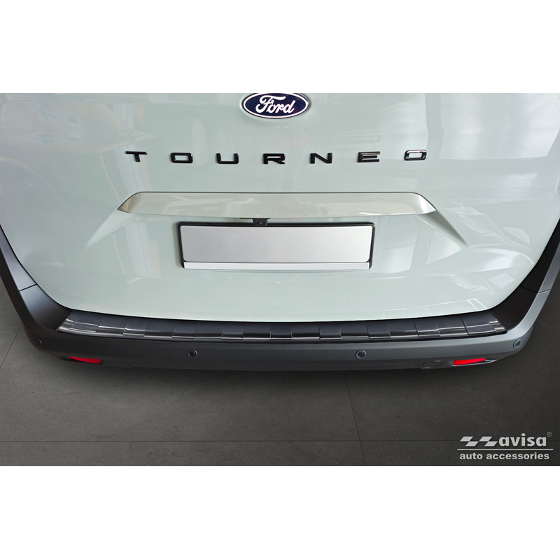 Ford Zwart RVS Achterbumperprotector passend voor  Tourneo Courier II / Transit Courier II 2023-