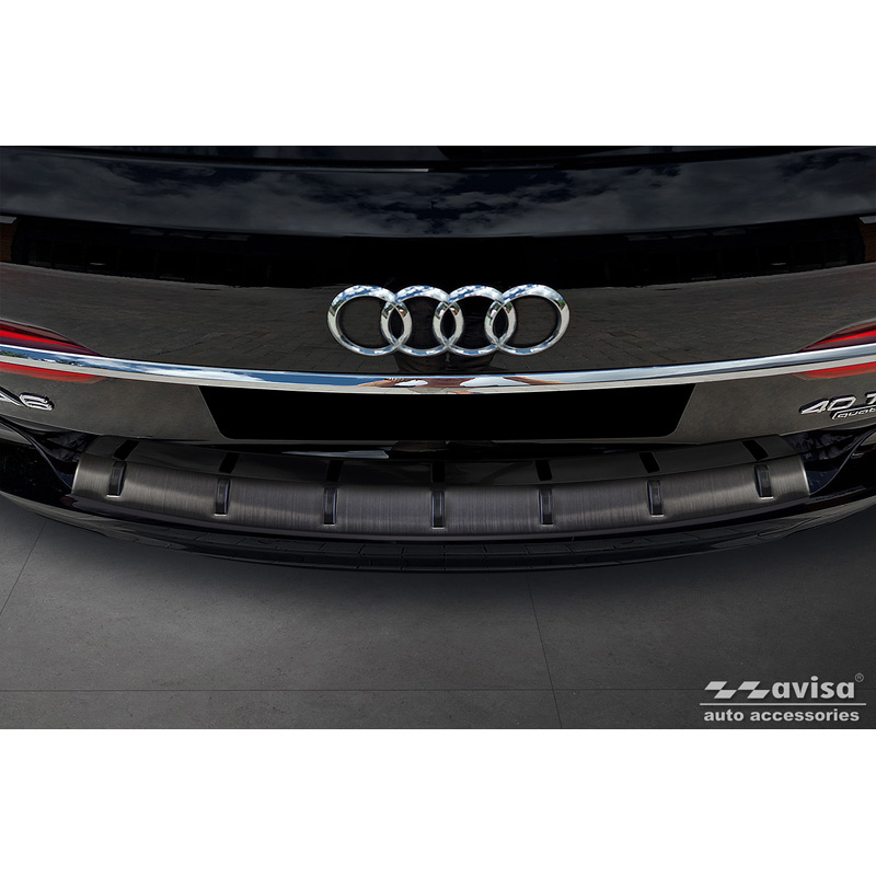 Audi Zwart RVS Achterbumperprotector  A6 (C8) Avant incl. S-Line 2023- 'STRONG EDITION'