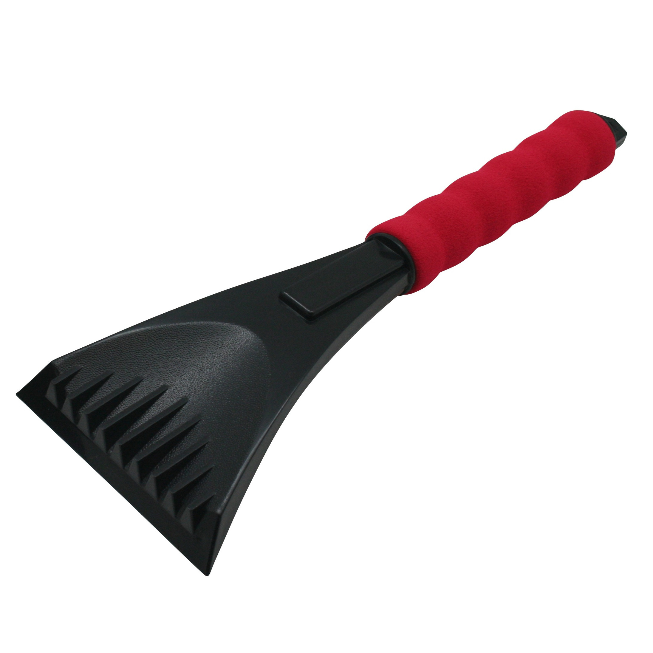 Merkloos Kunststof ijskrabber zwart/rood met softgrip handvat 28 cm -