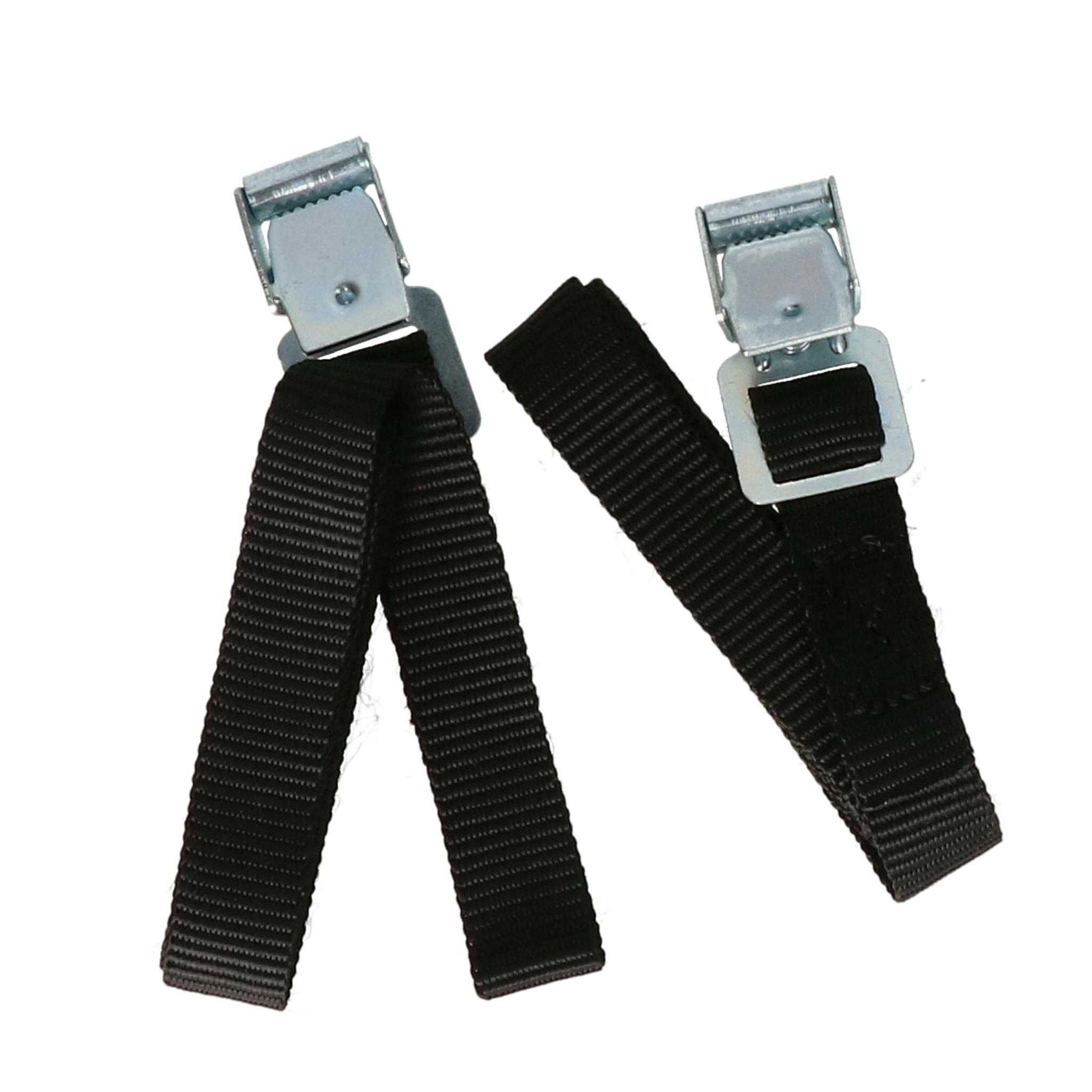 Bellatio Design spanbanden/sjorbanden/bindriemen - 2x stuks - zwart - cm -