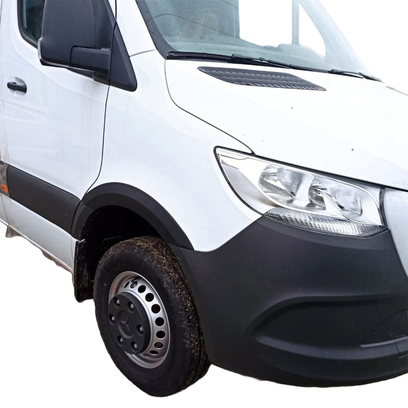 Mercedes-Benz Oneway Set spatbordverbreders (Trims) passend voor Mercedes Sprinter W907 2018- - Matzwart
