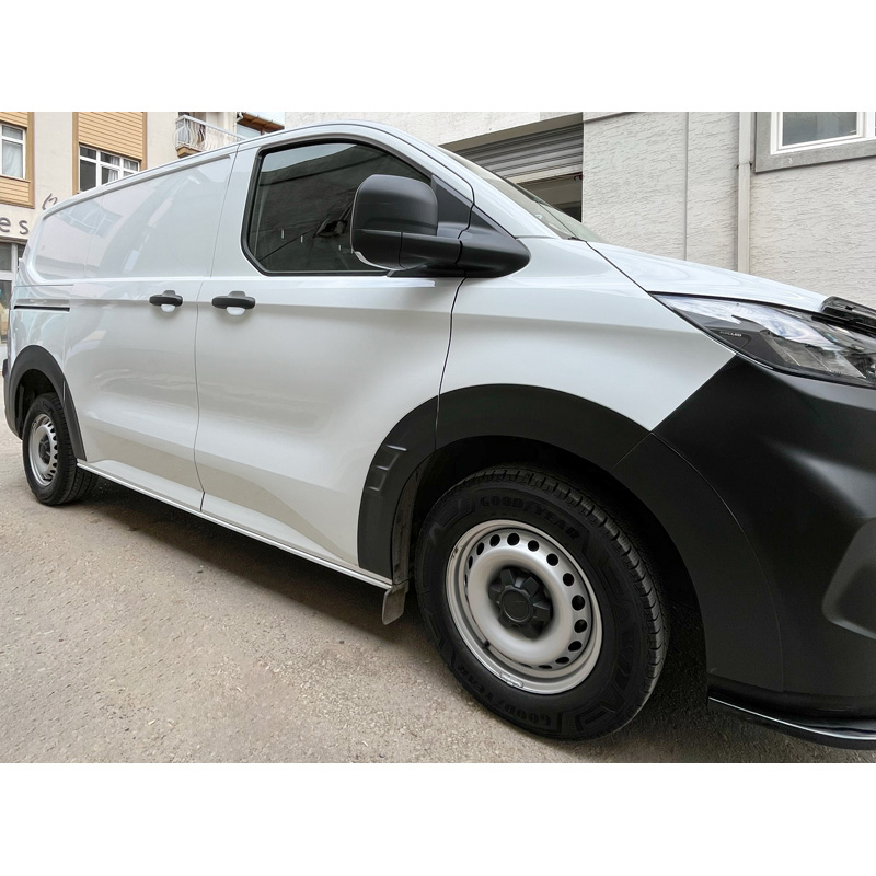 Ford Oneway Set spatbordverbreders (Trims) passend voor  Transit Custom MK2 2023- - Matzwart