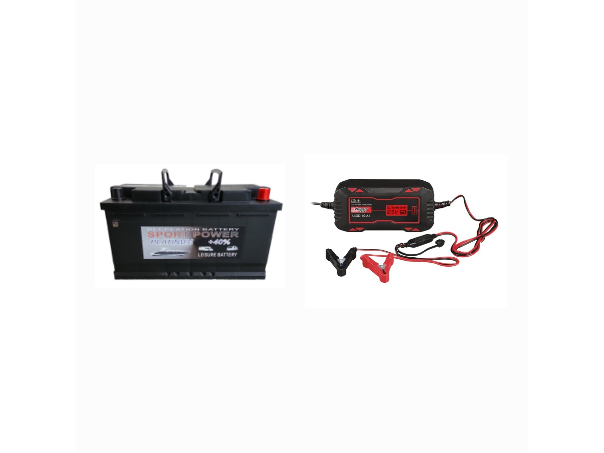 Platinum Combi  100ah semitraktie accu + 5ah Lader