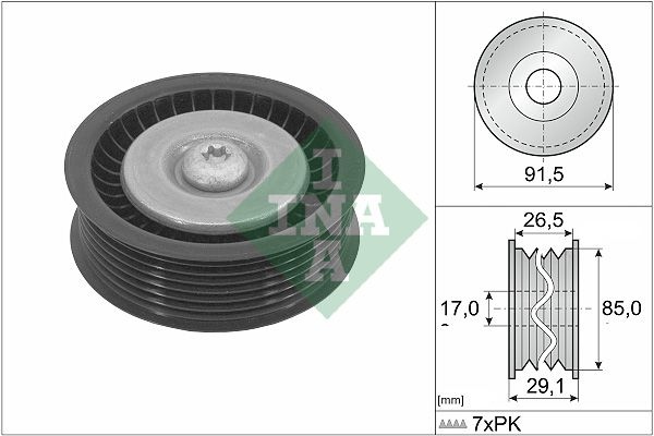 Mercedes-Benz Geleide rol/omdraairol, Poly V-riem