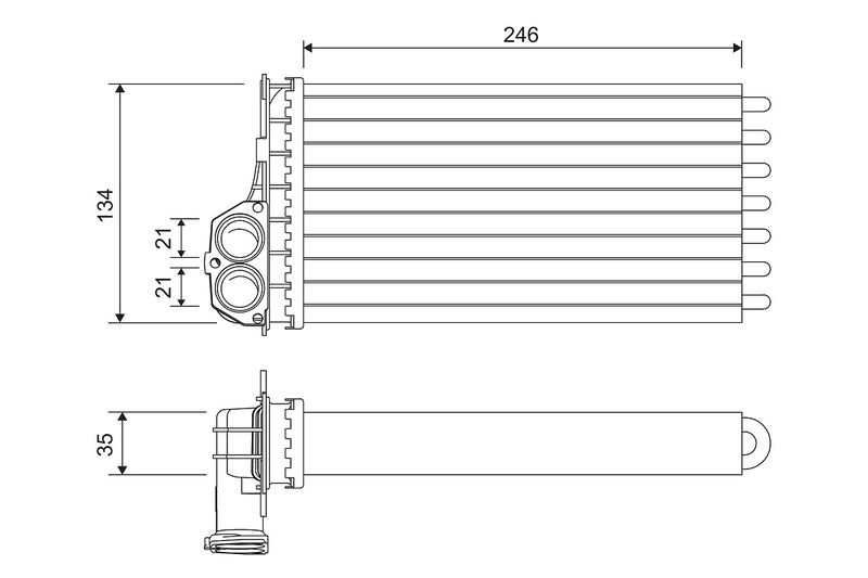 Citroen Kachelradiateur, interieurverwarming