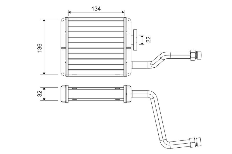 Bmw Kachelradiateur, interieurverwarming