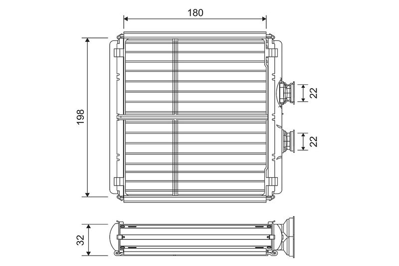 Mercedes-Benz Kachelradiateur, interieurverwarming