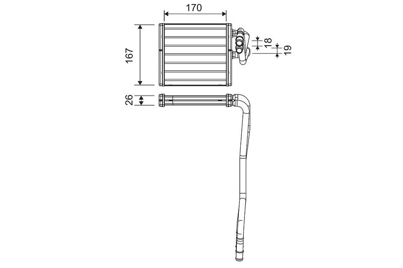 Ford Kachelradiateur, interieurverwarming