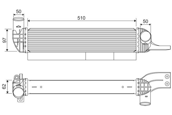 Ssangyong Intercooler, inlaatluchtkoeler