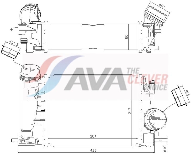 Renault Intercooler, inlaatluchtkoeler