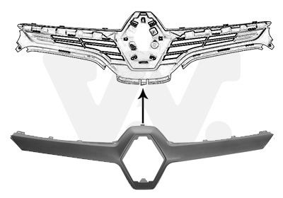 Renault Grille Lijst Midden