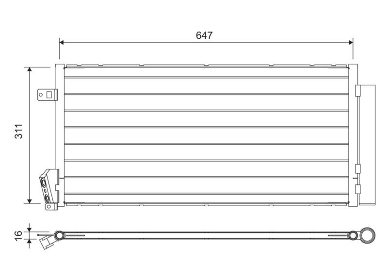 Fiat Condensor, airconditioning