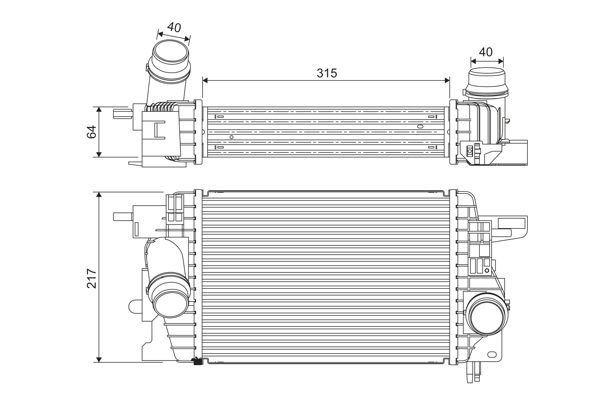 Opel Intercooler, inlaatluchtkoeler