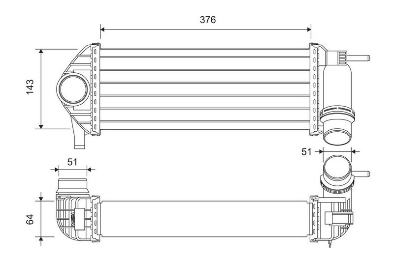 Mercedes-Benz Intercooler, inlaatluchtkoeler