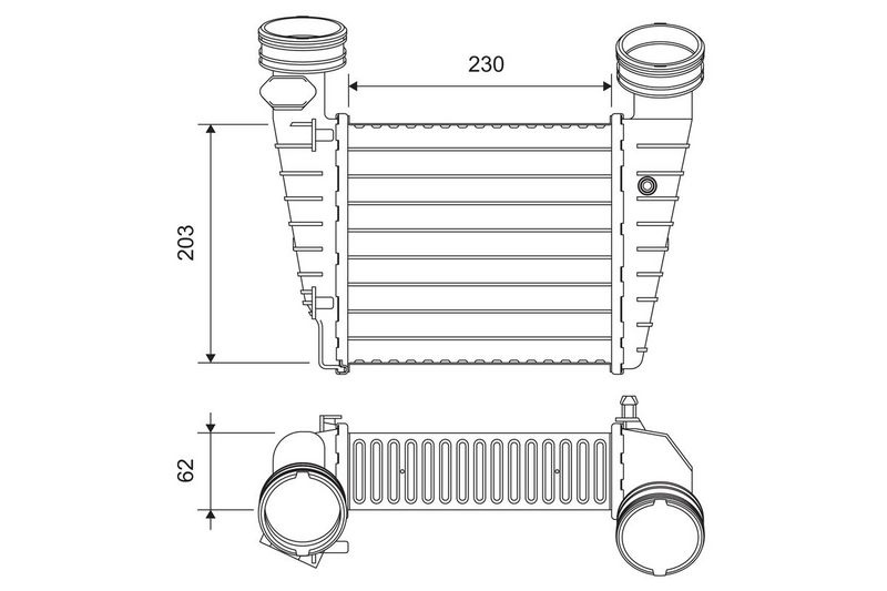 Skoda Intercooler, inlaatluchtkoeler