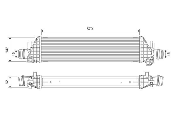 Opel Intercooler, inlaatluchtkoeler