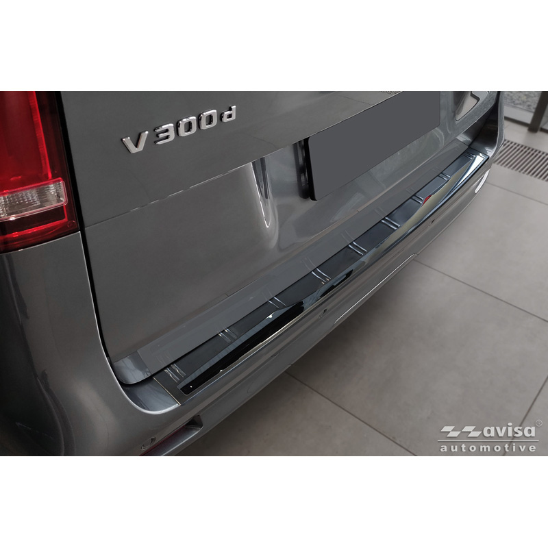 Mercedes-Benz Avisa Zwart RVS Achterbumperprotector passend voor Mercedes Vito III & V-Klasse (W447) 2014-