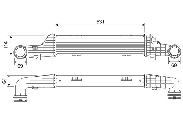 Mercedes-Benz Intercooler, inlaatluchtkoeler