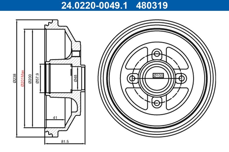 Opel Remtrommel