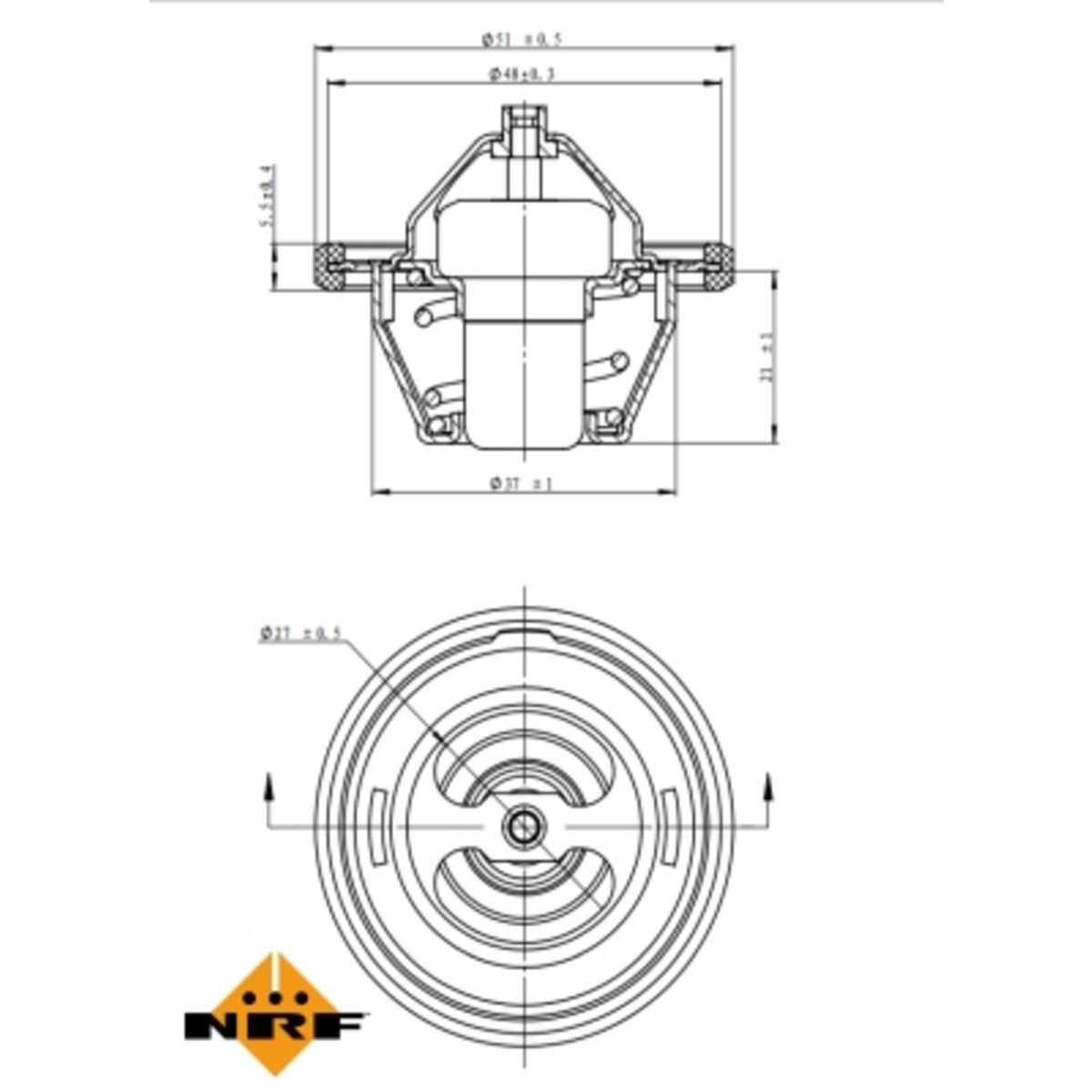 Nrf Thermostaat, koelvloeistof EASY FIT  725149