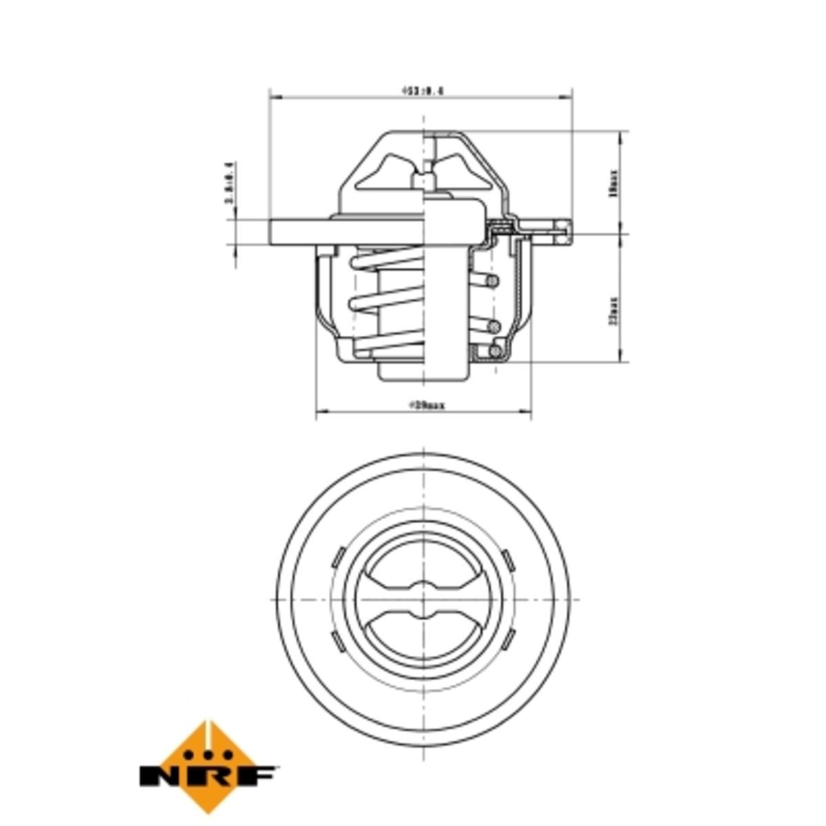 Nrf Thermostaat, koelvloeistof EASY FIT  725150