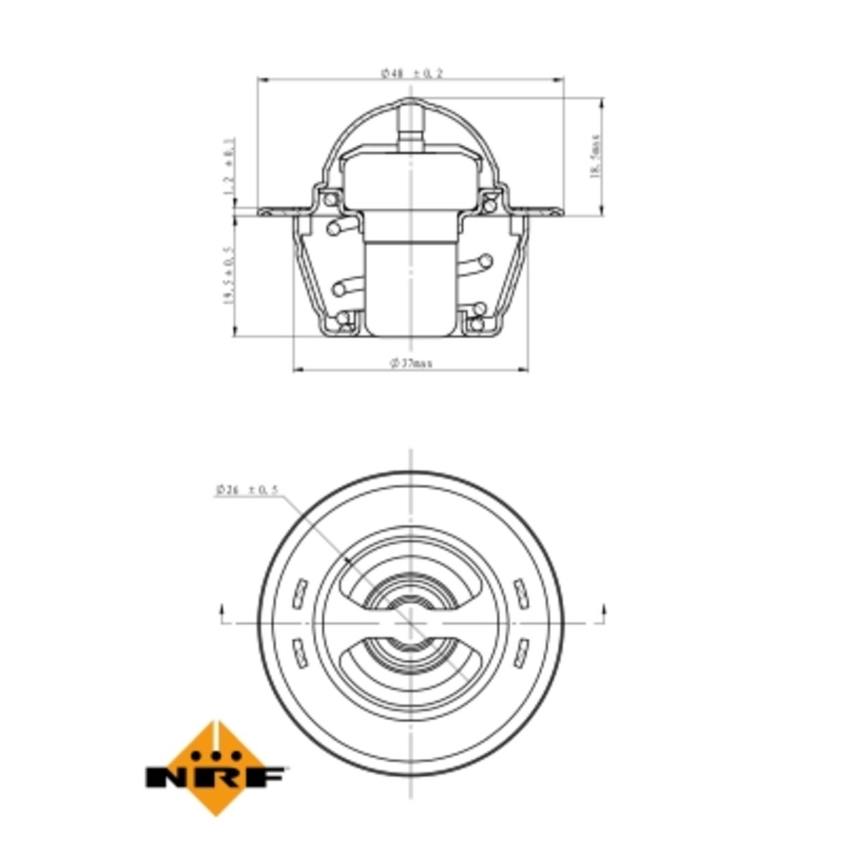 Nrf Thermostaat, koelvloeistof  725151