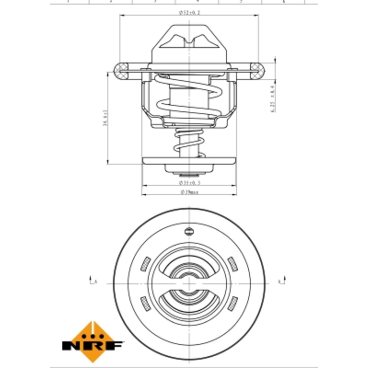 Nrf Thermostaat, koelvloeistof EASY FIT  725206