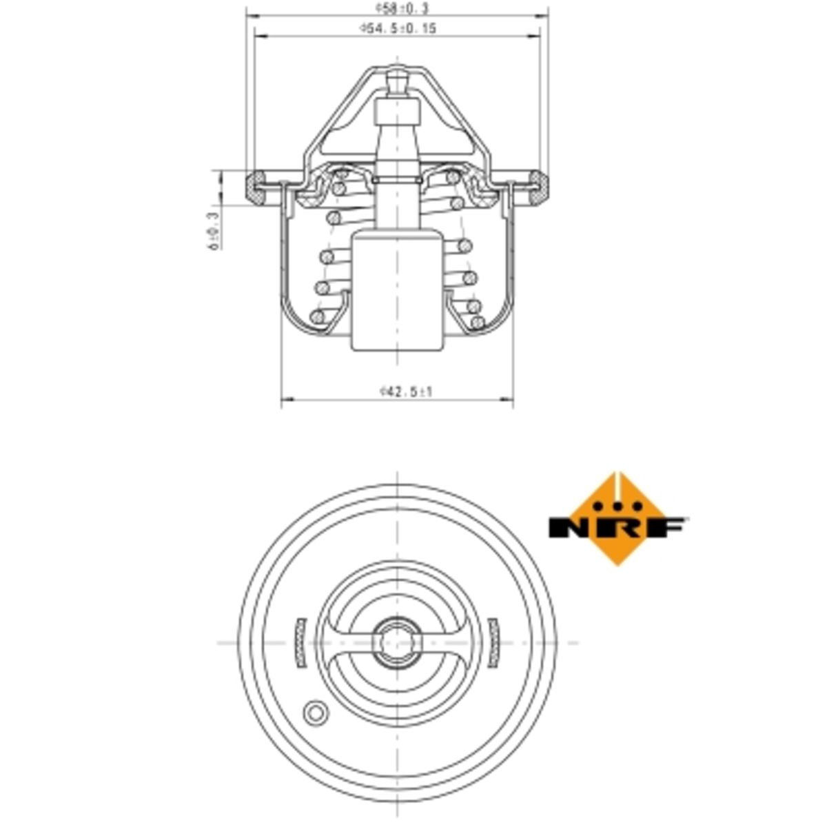 Nrf Thermostaat, koelvloeistof EASY FIT  725211