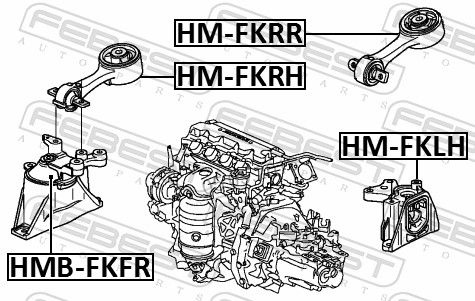Honda Aslichaam-/motorsteunlager