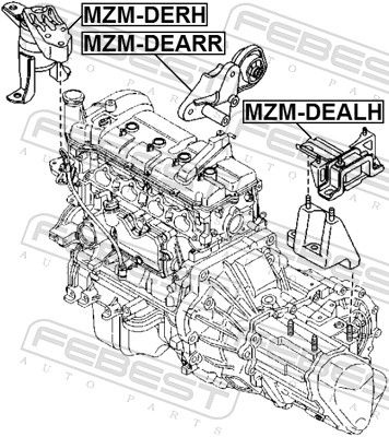 Mazda Aslichaam-/motorsteunlager