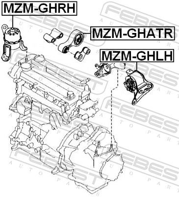 Mazda Aslichaam-/motorsteunlager