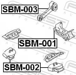 Subaru Aslichaam-/motorsteunlager