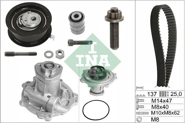 Audi Waterpomp + distributieriem set