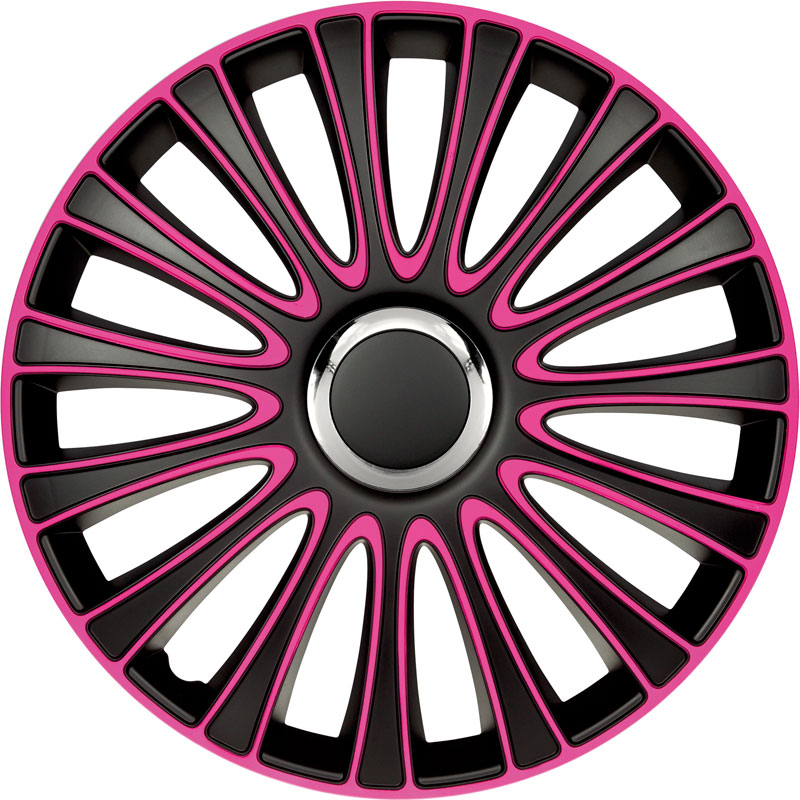 AutoStyle Wieldoppenset LeMans 17-inch zwart/roze