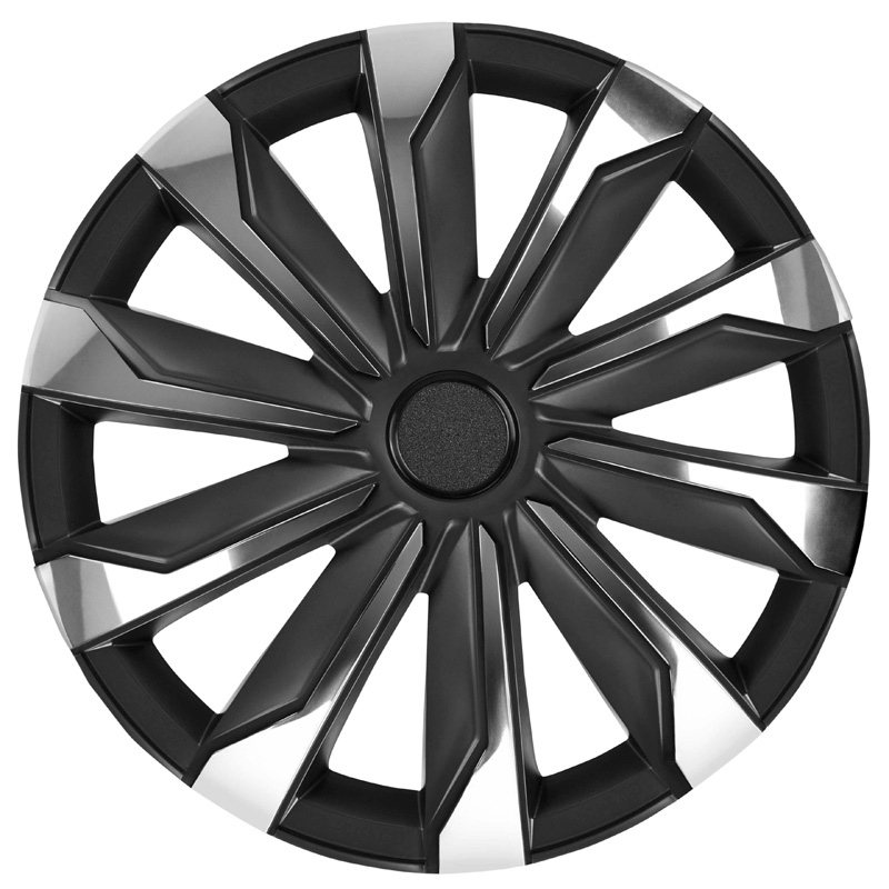 AutoStyle 4-Delige Wieldoppenset Typhoon 14-inch chroom/zwart