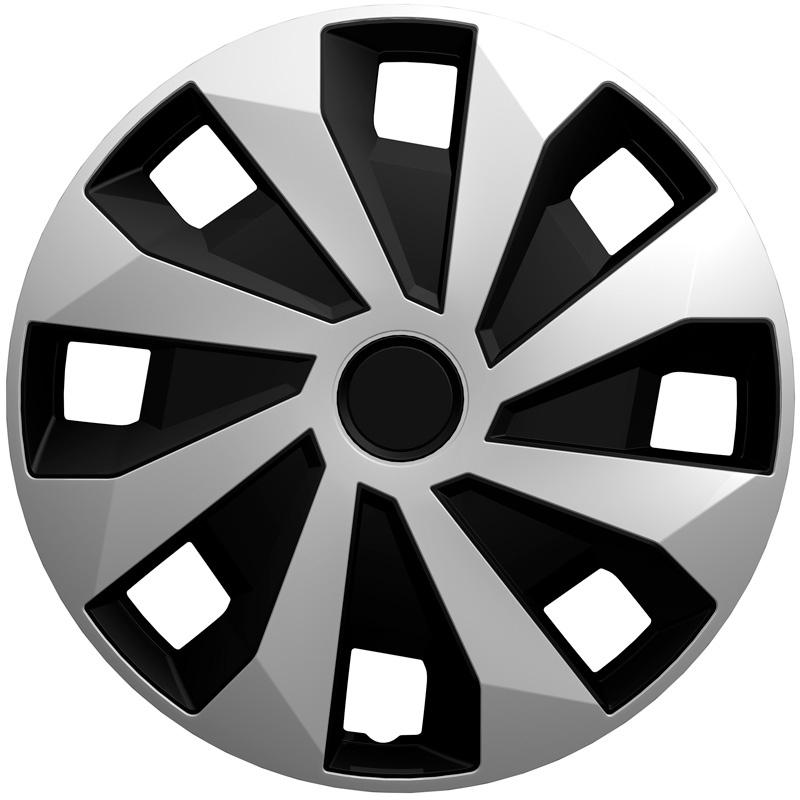 AutoStyle 4-Delige Wieldoppenset Volvano-VAN 15-inch zilver/zwart (bol)