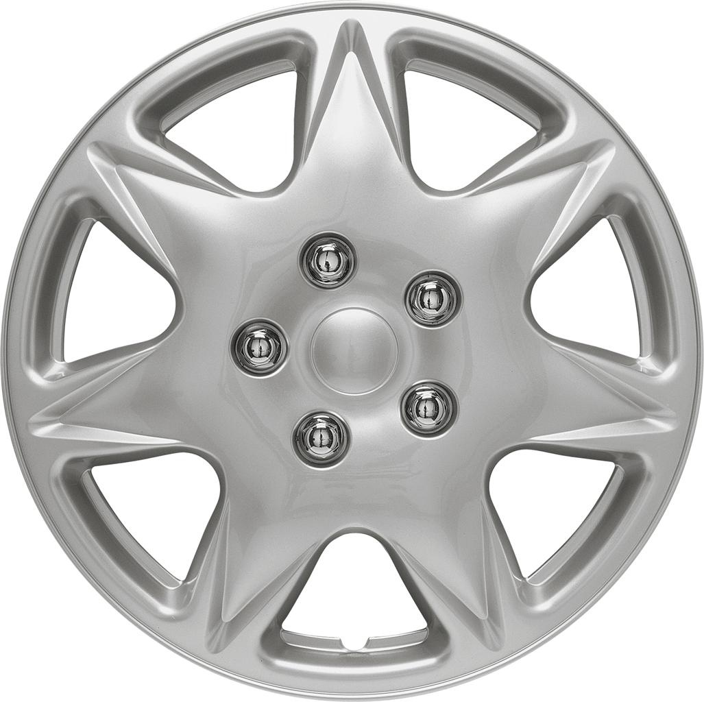 AutoStyle Wieldoppenset California 16-inch zilver