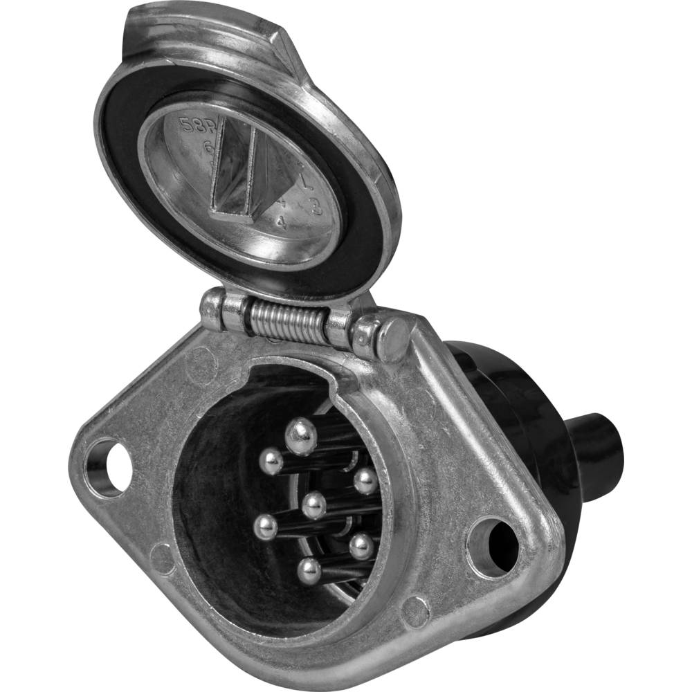 SecoRüt ES024 Aanhangerstopcontact [Open kabeleinden - Aanhangercontact 7-polig type N] Aluminium spuitgietwerk