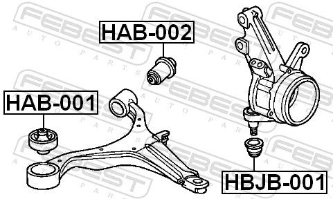 Honda Draagarmrubber