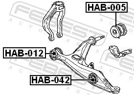 Honda Draagarmrubber